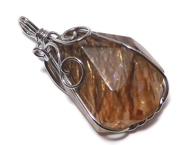 [Video][One of a kind] Copper Rutilated Quartz AAA Pendant Silver925 NO.3