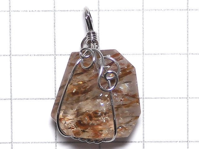 [Video][One of a kind] Copper Rutilated Quartz AAA Pendant Silver925 NO.6