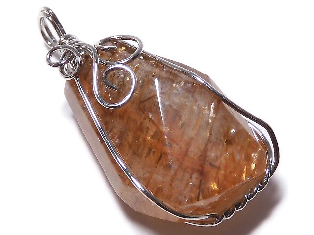 [Video][One of a kind] Copper Rutilated Quartz AAA Pendant Silver925 NO.7