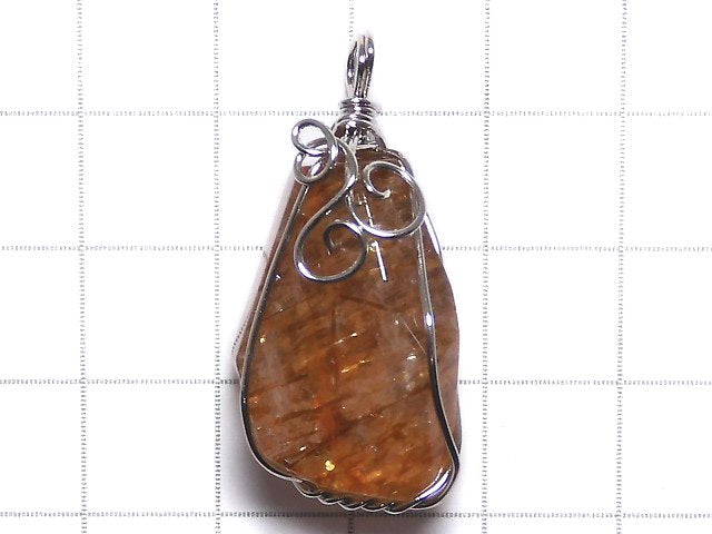 [Video][One of a kind] Copper Rutilated Quartz AAA Pendant Silver925 NO.7