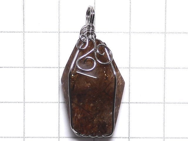 [Video][One of a kind] Copper Rutilated Quartz AAA Pendant Silver925 NO.8