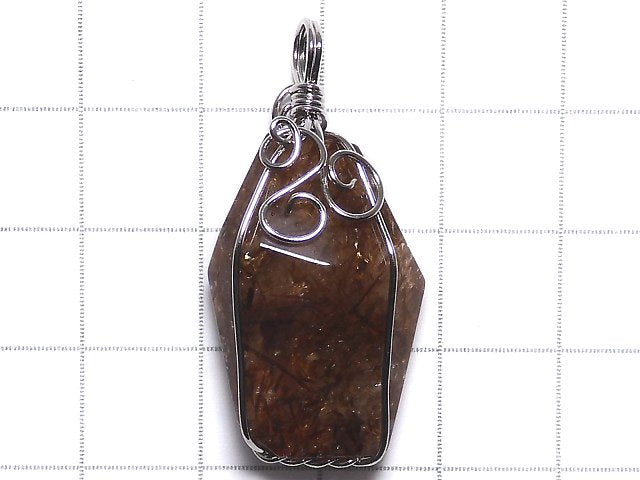 [Video][One of a kind] Copper Rutilated Quartz AAA Pendant Silver925 NO.8