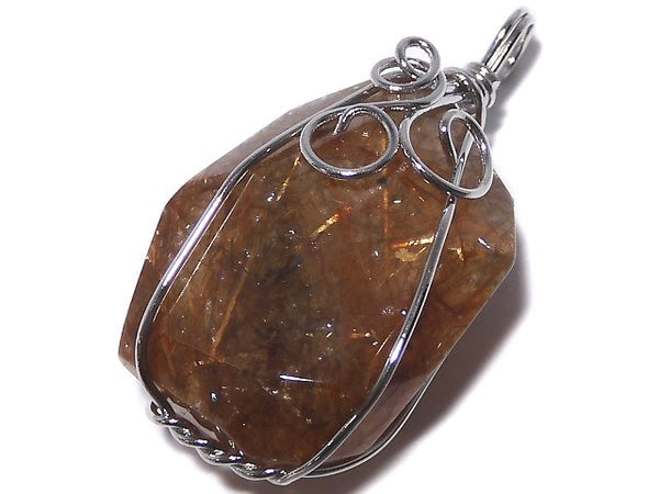 [Video][One of a kind] Copper Rutilated Quartz AAA Pendant Silver925 NO.9