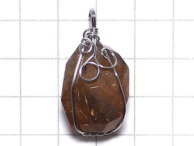 [Video][One of a kind] Copper Rutilated Quartz AAA Pendant Silver925 NO.9