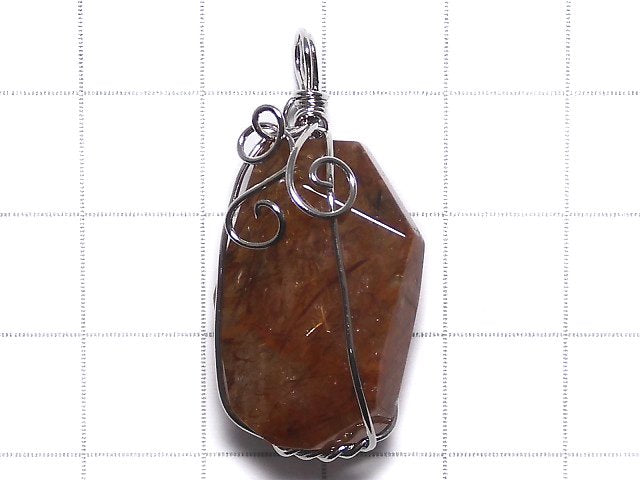 [Video][One of a kind] Copper Rutilated Quartz AAA Pendant Silver925 NO.10