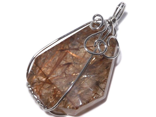 [Video][One of a kind] Copper Rutilated Quartz AAA Pendant Silver925 NO.15