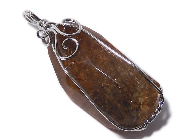 [Video][One of a kind] Copper Rutilated Quartz AAA Pendant Silver925 NO.18