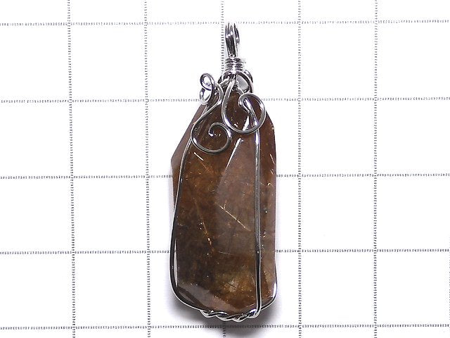 [Video][One of a kind] Copper Rutilated Quartz AAA Pendant Silver925 NO.18