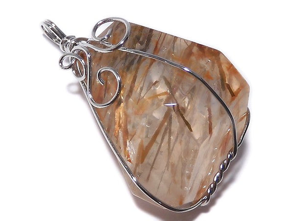 [Video][One of a kind] Copper Rutilated Quartz AAA Pendant Silver925 NO.19