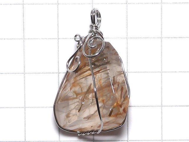 [Video][One of a kind] Copper Rutilated Quartz AAA Pendant Silver925 NO.19