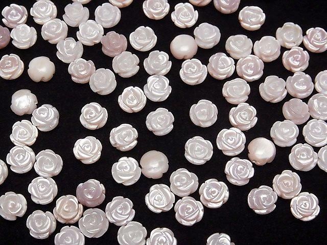 [Video] High-Quality Pink Shell AAA Rose 6mm [Drilled Hole] 2pcs