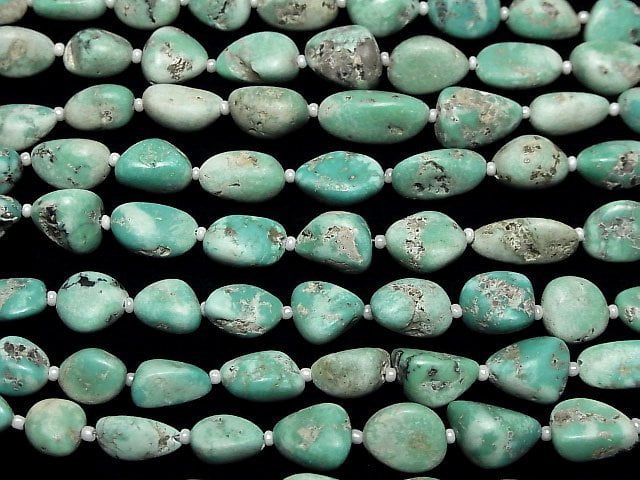 [Video] Turquoise Nugget 1strand beads (aprx.8inch/20cm)