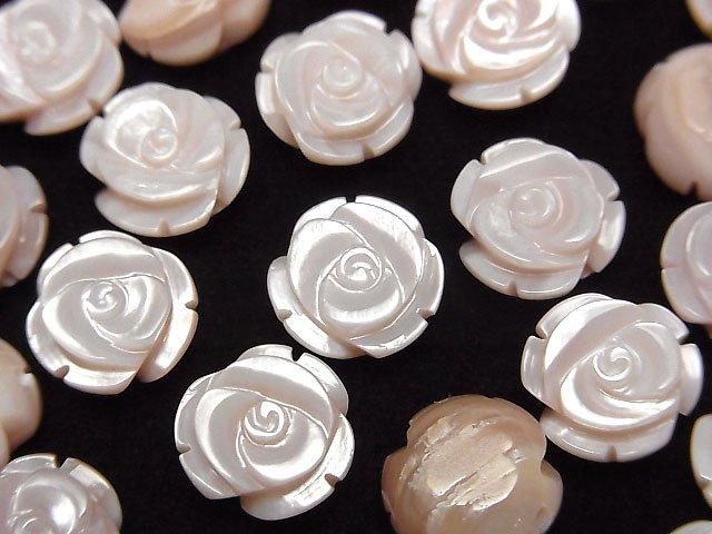 [Video] High-Quality Pink Shell AAA Rose 10mm [Drilled Hole] 2pcs