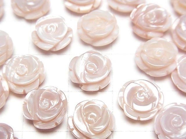 [Video] High-Quality Pink Shell AAA Rose 10mm [Drilled Hole] 2pcs