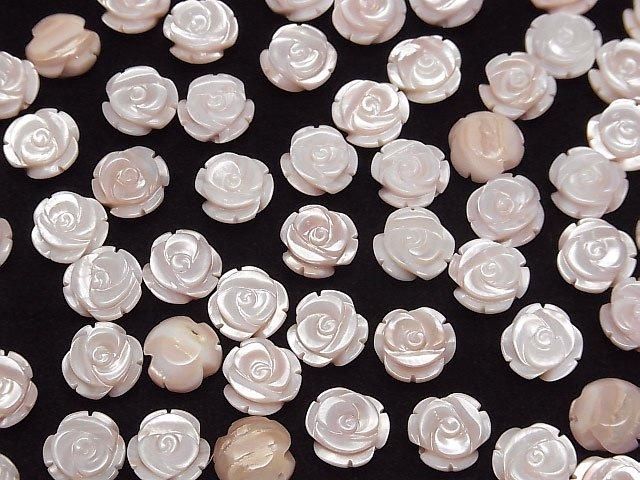 [Video] High-Quality Pink Shell AAA Rose 10mm [Drilled Hole] 2pcs