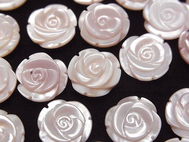 [Video] High-Quality Pink Shell AAA Rose 12mm [Drilled Hole] 2pcs