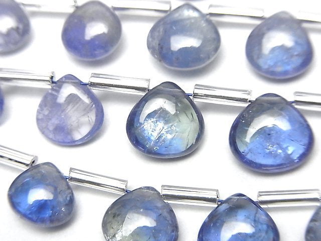 [Video]High Quality Bi-color Tanzanite AAA- Chestnut (Smooth) half or 1strand beads (aprx.7inch/18cm)