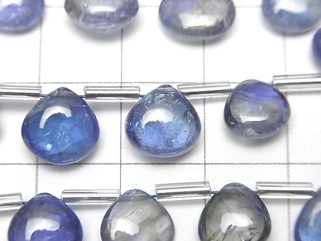 [Video]High Quality Bi-color Tanzanite AAA- Chestnut (Smooth) half or 1strand beads (aprx.7inch/18cm)