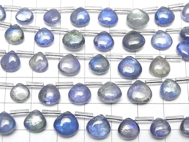 [Video]High Quality Bi-color Tanzanite AAA- Chestnut (Smooth) half or 1strand beads (aprx.7inch/18cm)