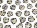 [Video] Dalmatian Jasper Half Drilled Hole Heart 15x15x4.5mm 2pcs