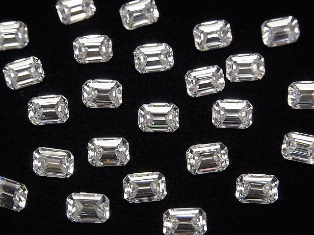 [Video] Moissanite AAA Loose stone Rectangle Faceted 7x5mm [Clear] 1pc