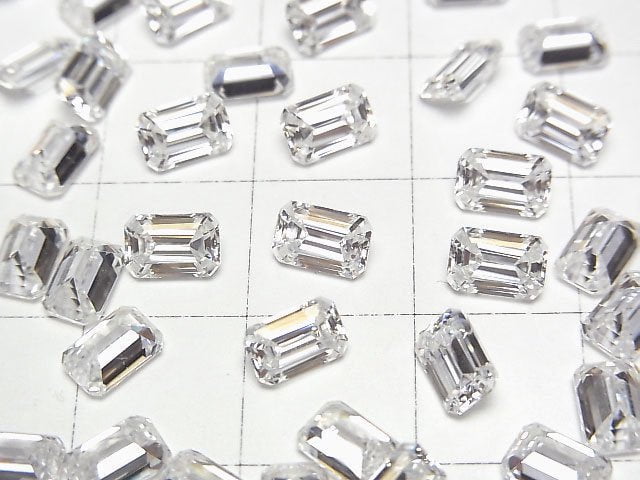 [Video] Moissanite AAA Loose stone Rectangle Faceted 6x4mm [Clear] 1pc