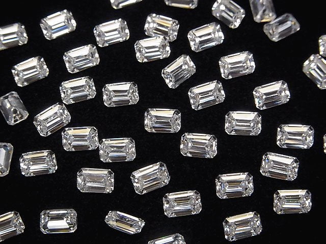 [Video] Moissanite AAA Loose stone Rectangle Faceted 6x4mm [Clear] 1pc