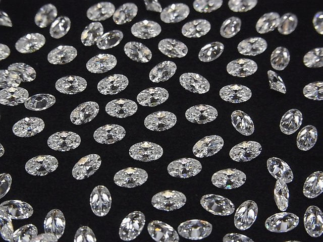 [Video] Moissanite AAA Loose stone Oval Faceted 5x3mm [Clear] 3pcs