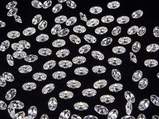 [Video] Moissanite AAA Loose stone Oval Faceted 5x3mm [Clear] 3pcs