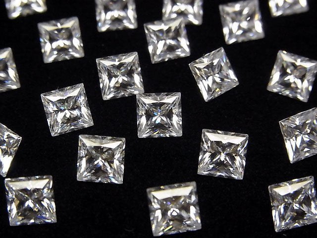 [Video] Moissanite AAA Loose stone Square Faceted 6x6mm [Clear] 1pc