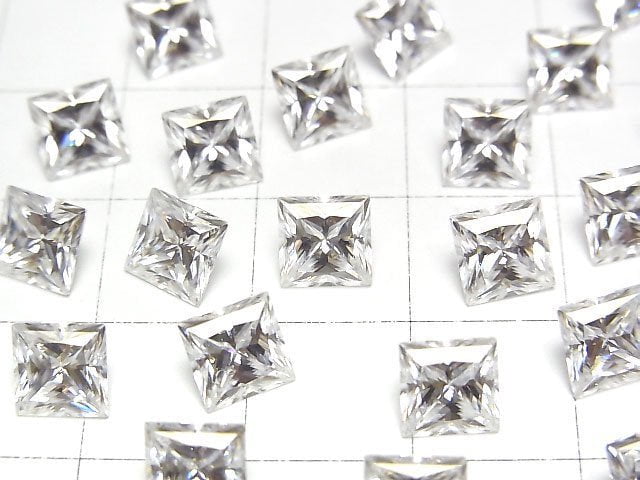 [Video] Moissanite AAA Loose stone Square Faceted 6x6mm [Clear] 1pc