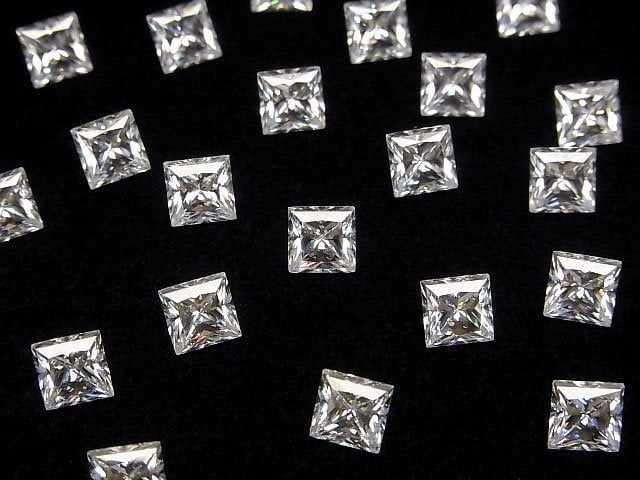 [Video] Moissanite AAA Loose stone Square Faceted 6x6mm [Clear] 1pc