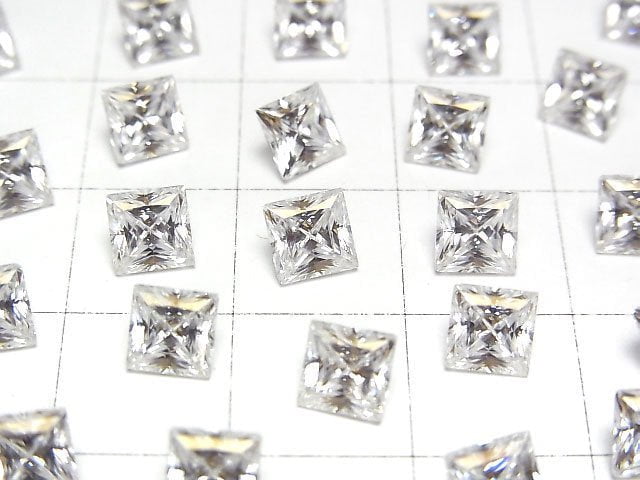 [Video] Moissanite AAA Loose stone Square Faceted 5x5mm [Clear] 1pc