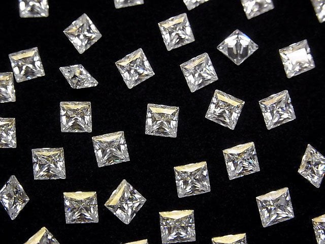 [Video] Moissanite AAA Loose stone Square Faceted 5x5mm [Clear] 1pc