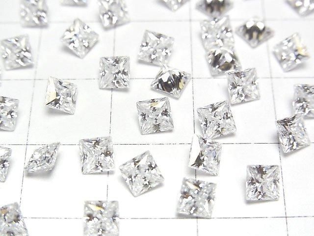 [Video] Moissanite AAA Loose stone Princess cut 4x4mm [Clear] 2pcs