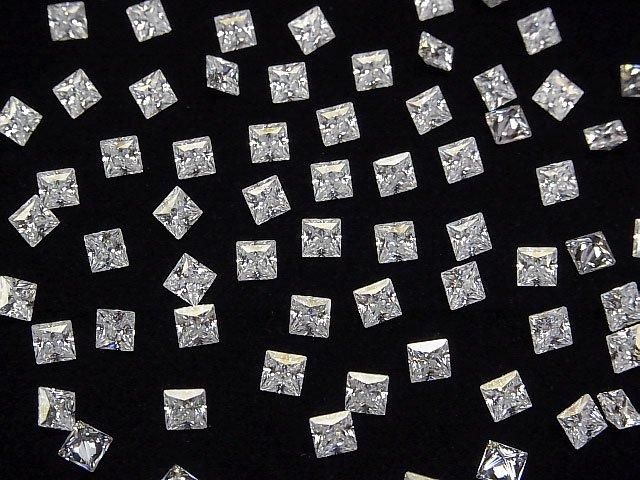 [Video] Moissanite AAA Loose stone Princess cut 4x4mm [Clear] 2pcs