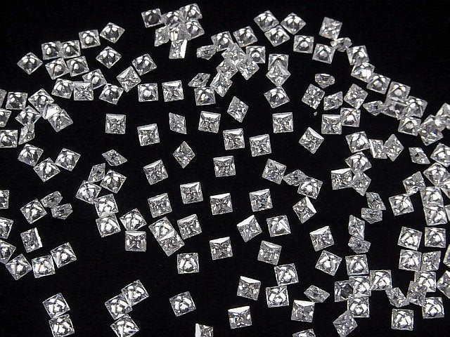 [Video] Moissanite AAA Loose stone Square Faceted 3x3mm [Clear] 5pcs