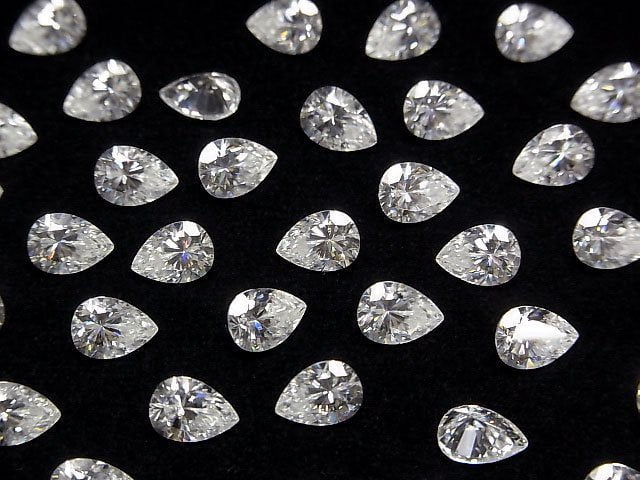 [Video] Moissanite AAA Loose stone Pear shape Faceted 7x5mm [Clear] 1pc