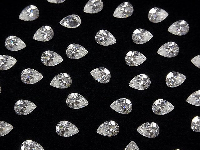 [Video] Moissanite AAA Loose stone Pear shape Faceted 7x5mm [Clear] 1pc