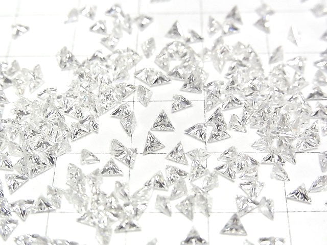 [Video] Moissanite AAA Loose stone Triangle Faceted 3x3mm [Clear] 5pcs