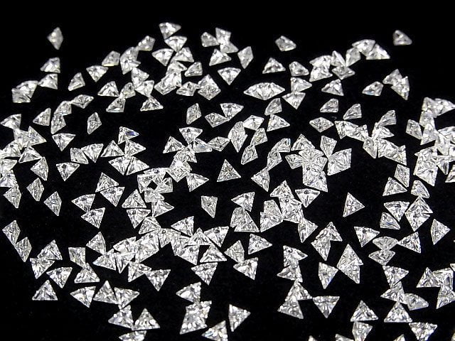 [Video] Moissanite AAA Loose stone Triangle Faceted 3x3mm [Clear] 5pcs