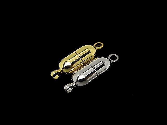 Metal parts Magnetic Clasp with Jump Ring 19x6x6mm 2pairs