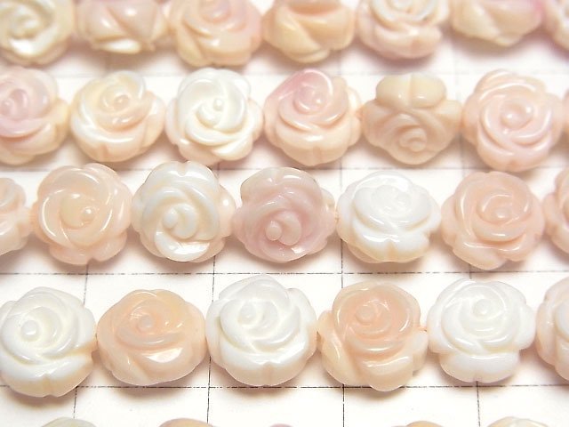 [Video] Queen Conch Shell AAA Rose Carving (Both Side Finish) 8mm 1/4 or 1strand beads (aprx.15inch/38cm)