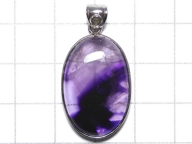 [Video][One of a kind] Phantom Amethyst Moldavite Pendant Silver925 NO.14