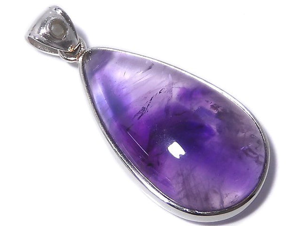 [Video][One of a kind] Phantom Amethyst Moldavite Pendant Silver925 NO.17