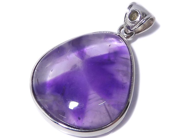 [Video][One of a kind] Phantom Amethyst Moldavite Pendant Silver925 NO.18