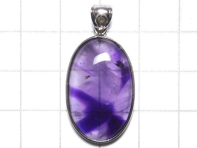 [Video][One of a kind] Phantom Amethyst Moldavite Pendant Silver925 NO.20