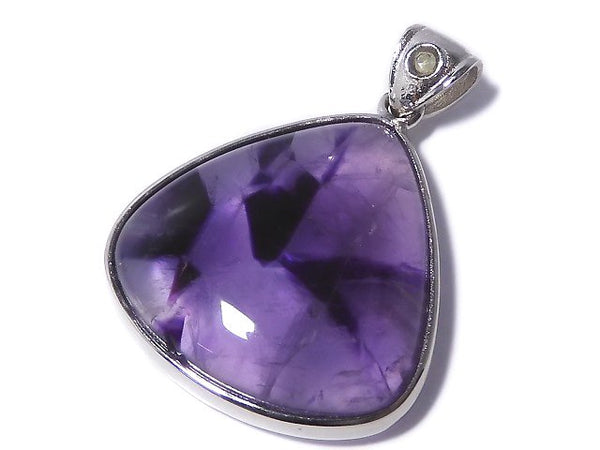 [Video][One of a kind] Phantom Amethyst Moldavite Pendant Silver925 NO.21