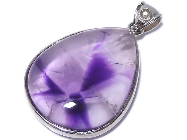 [Video][One of a kind] Phantom Amethyst Moldavite Pendant Silver925 NO.22