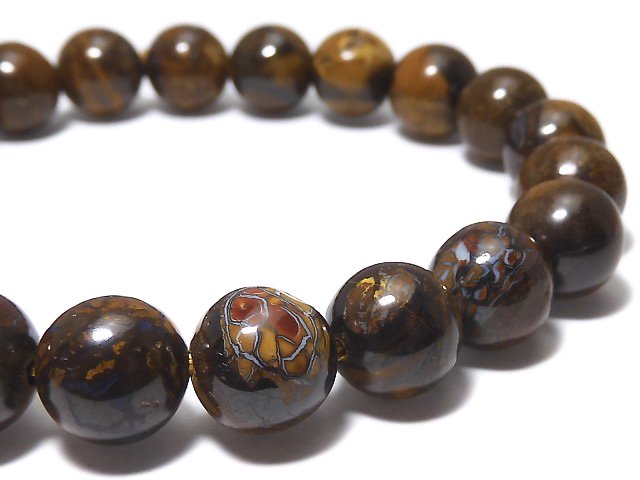 [Video][One of a kind] Boulder Opal AA Round 9.5mm Bracelet NO.110